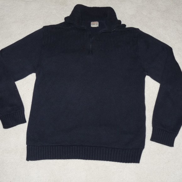 Volcom 1/4 Zip-Up Navy Heavy Pullover XL Extra Large Sweater - Picture 1 of 7